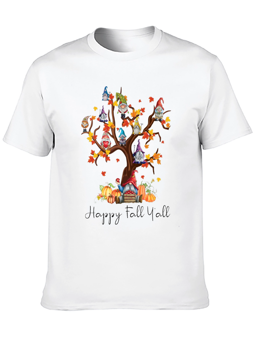 Fall Gnomes Tree T-Shirt - Happy Fall Yall