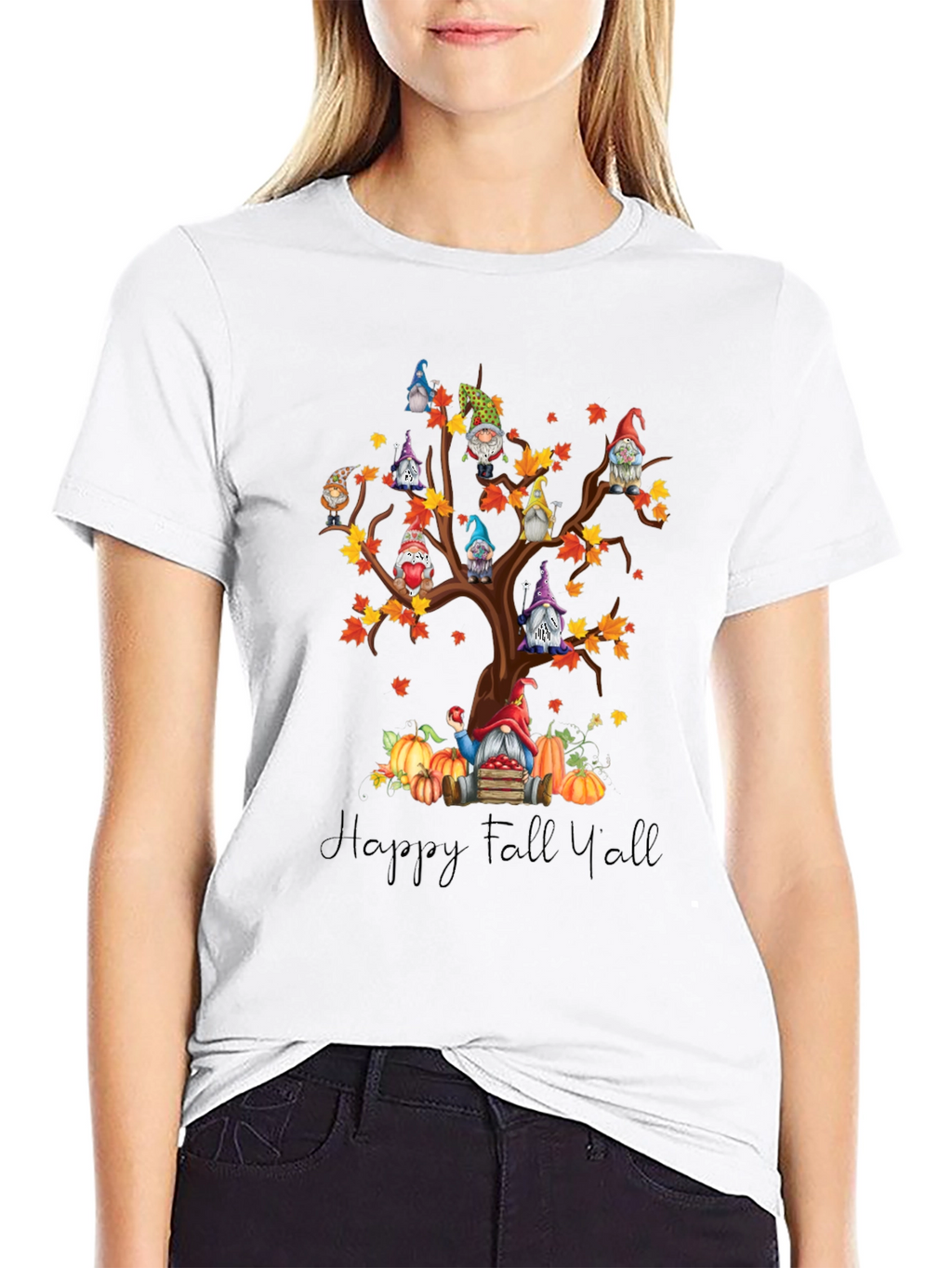 Fall Gnomes Tree T-Shirt - Happy Fall Yall