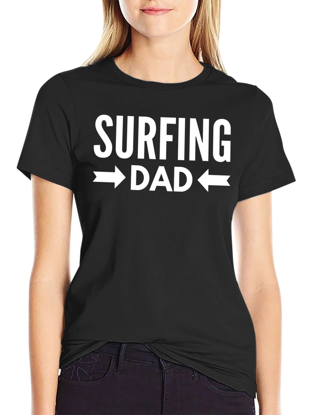 Surfing Dad Graphic Tee - Black