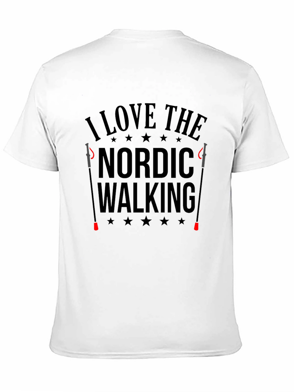 I Love Nordic Walking Black T-Shirt