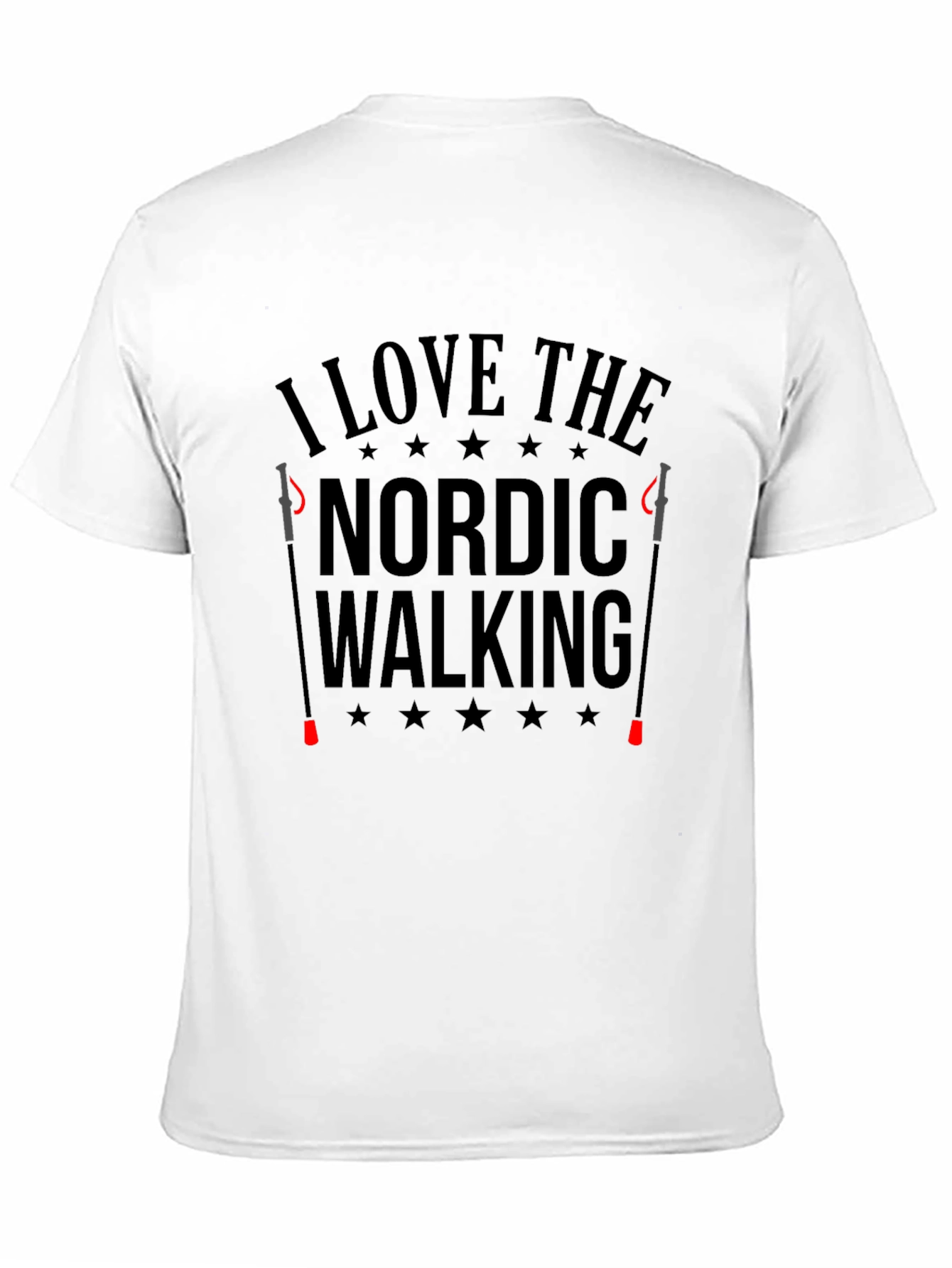 I Love Nordic Walking Black T-Shirt