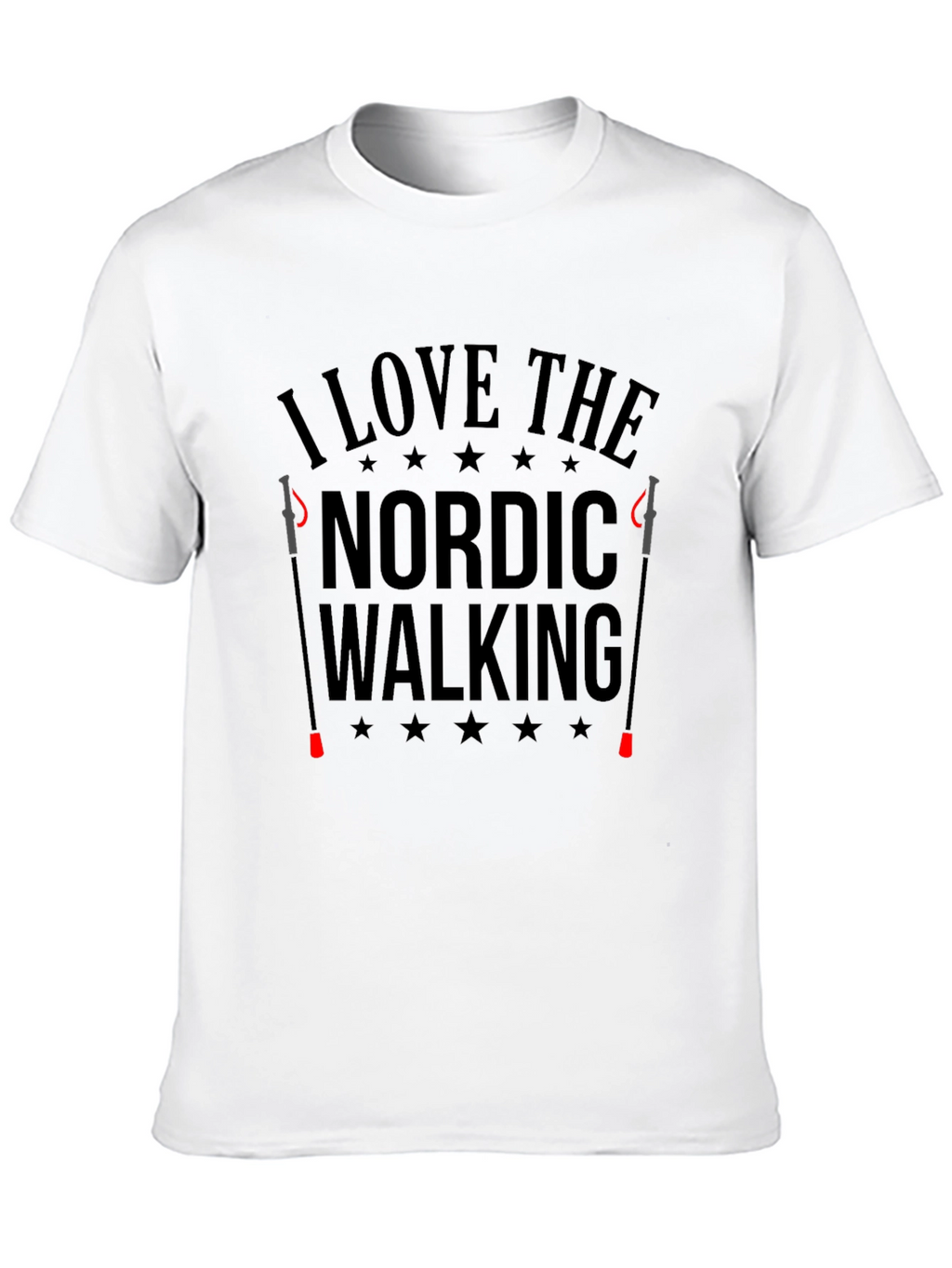I Love Nordic Walking Black T-Shirt