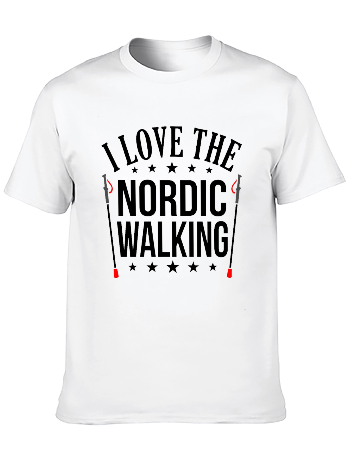 I Love Nordic Walking Black T-Shirt