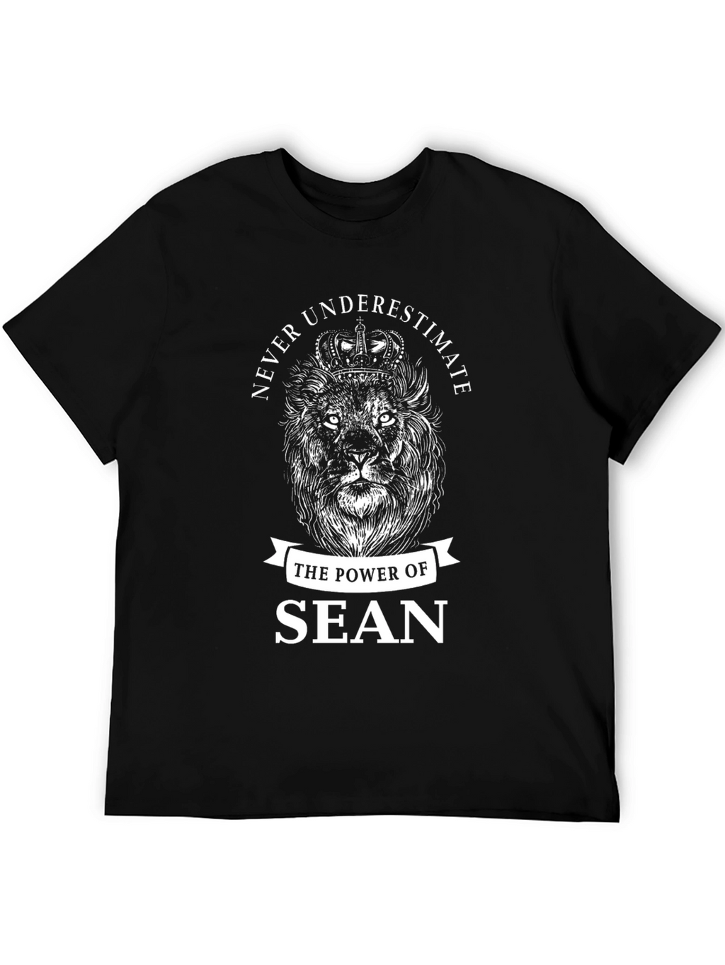 Sean Power Lion Black Graphic Tee