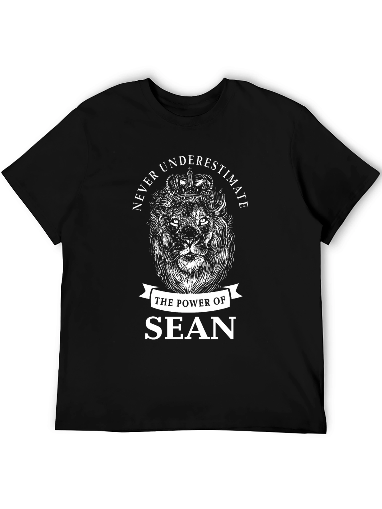 Sean Power Lion Black Graphic Tee