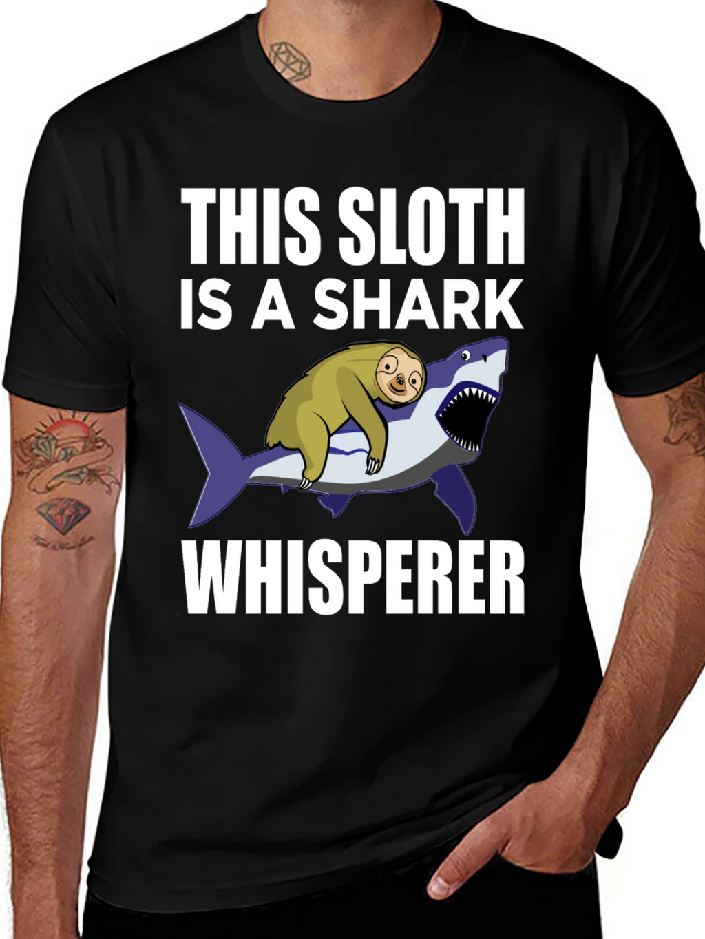 Sloth Shark Whisperer Graphic Tee