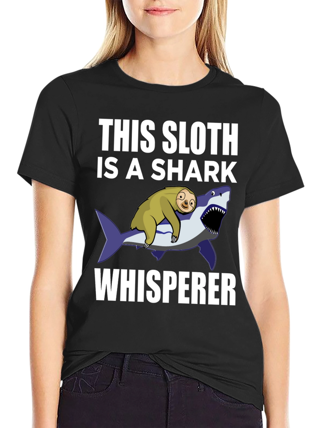Sloth Shark Whisperer Graphic Tee