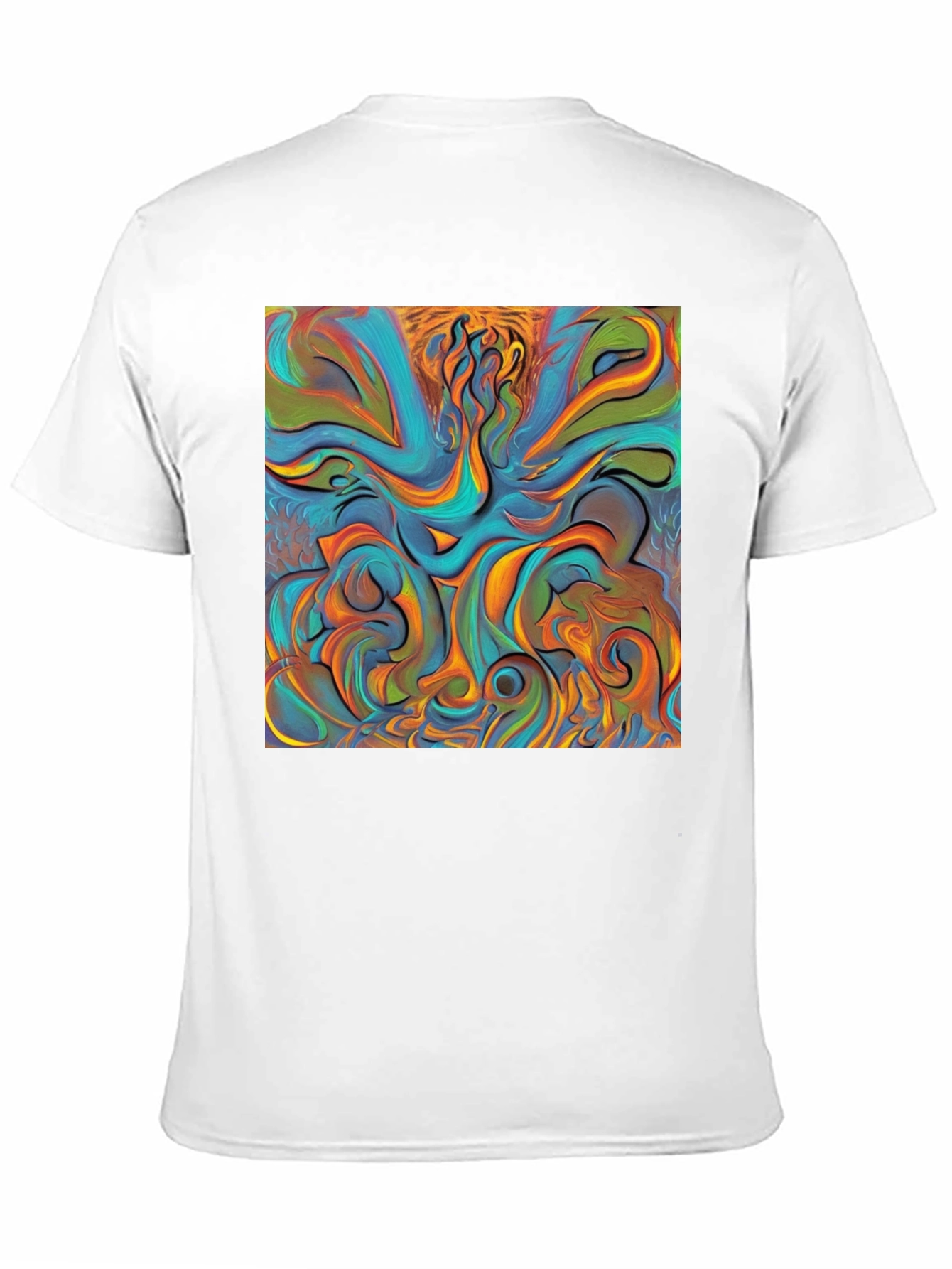 Abstract Art Graphic Tee - Unique Colorful Design