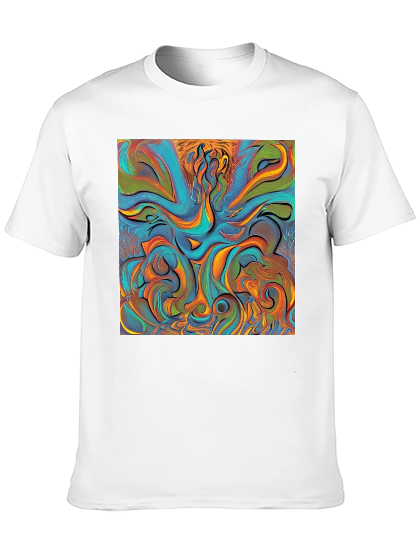 Abstract Art Graphic Tee - Unique Colorful Design
