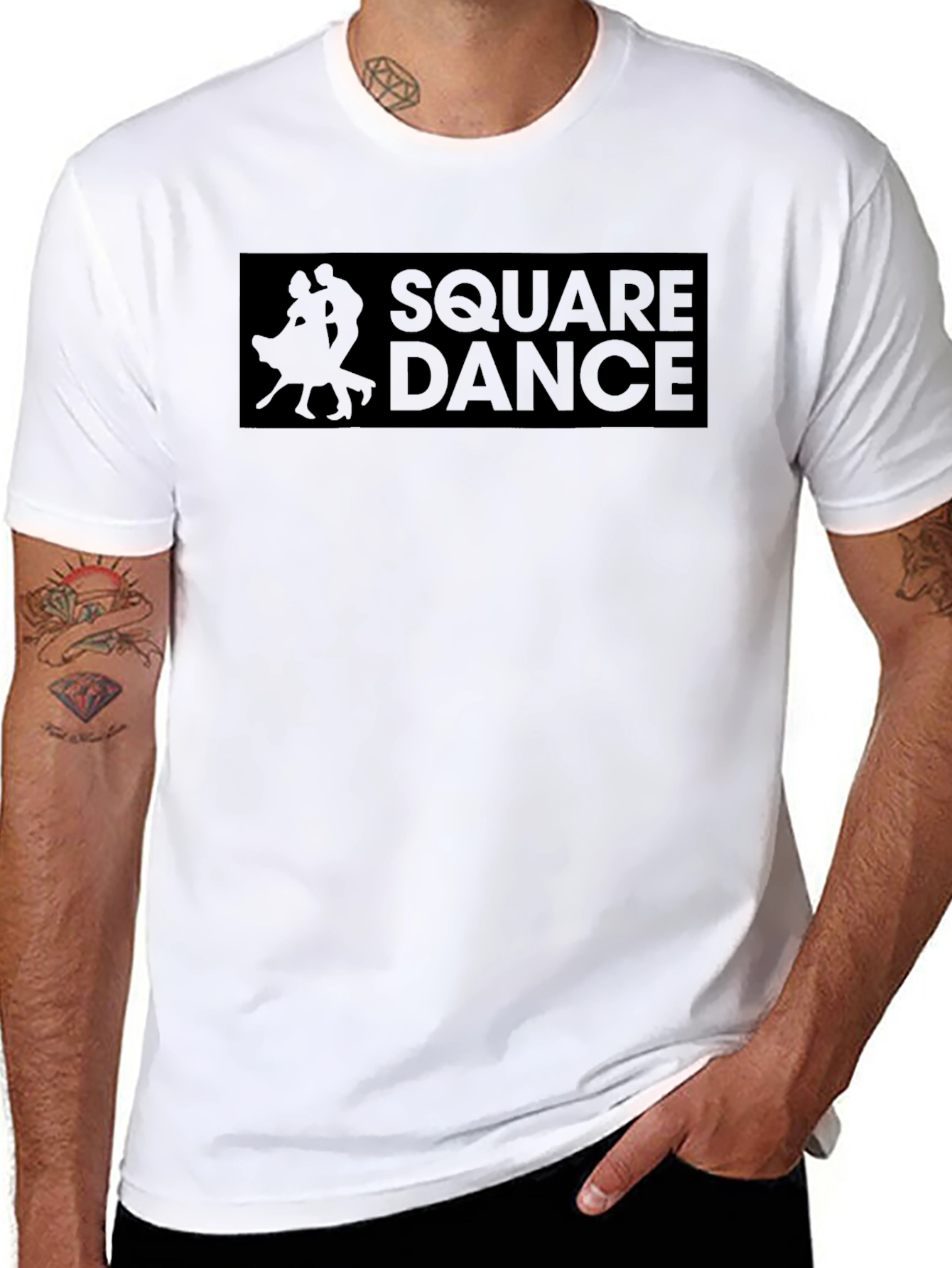 Square Dance Graphic Tee - Soft Cotton Blend