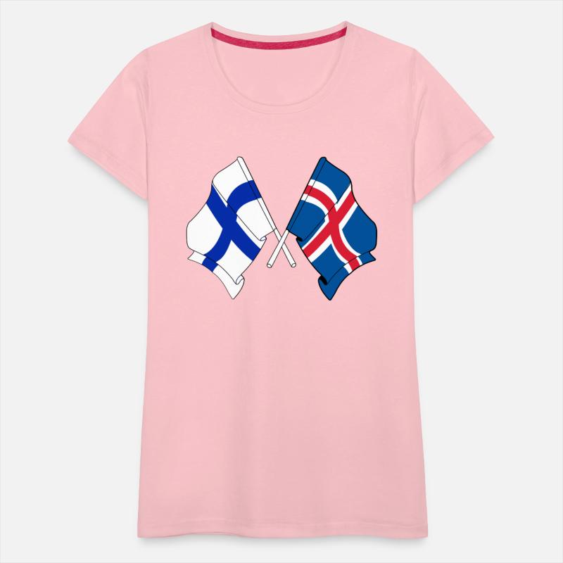 Flag Finland, Iceland Flag Crossed