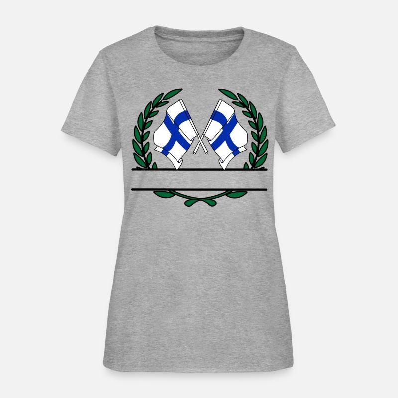 Flags Finland laurel wreath banner