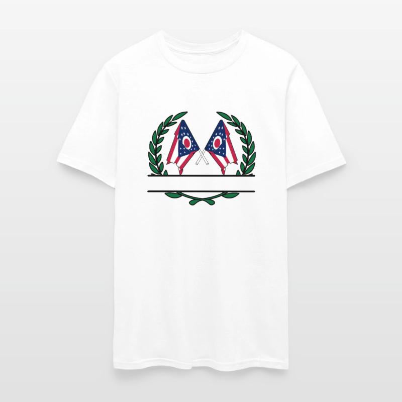 Flags USA Ohio laurel wreath banner