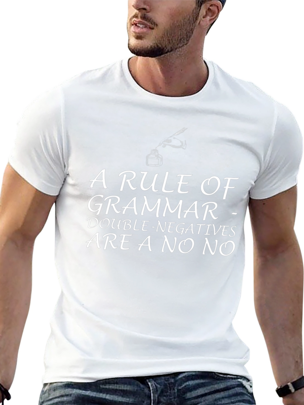 Grammar Rule T-Shirt: Double Negatives No No!