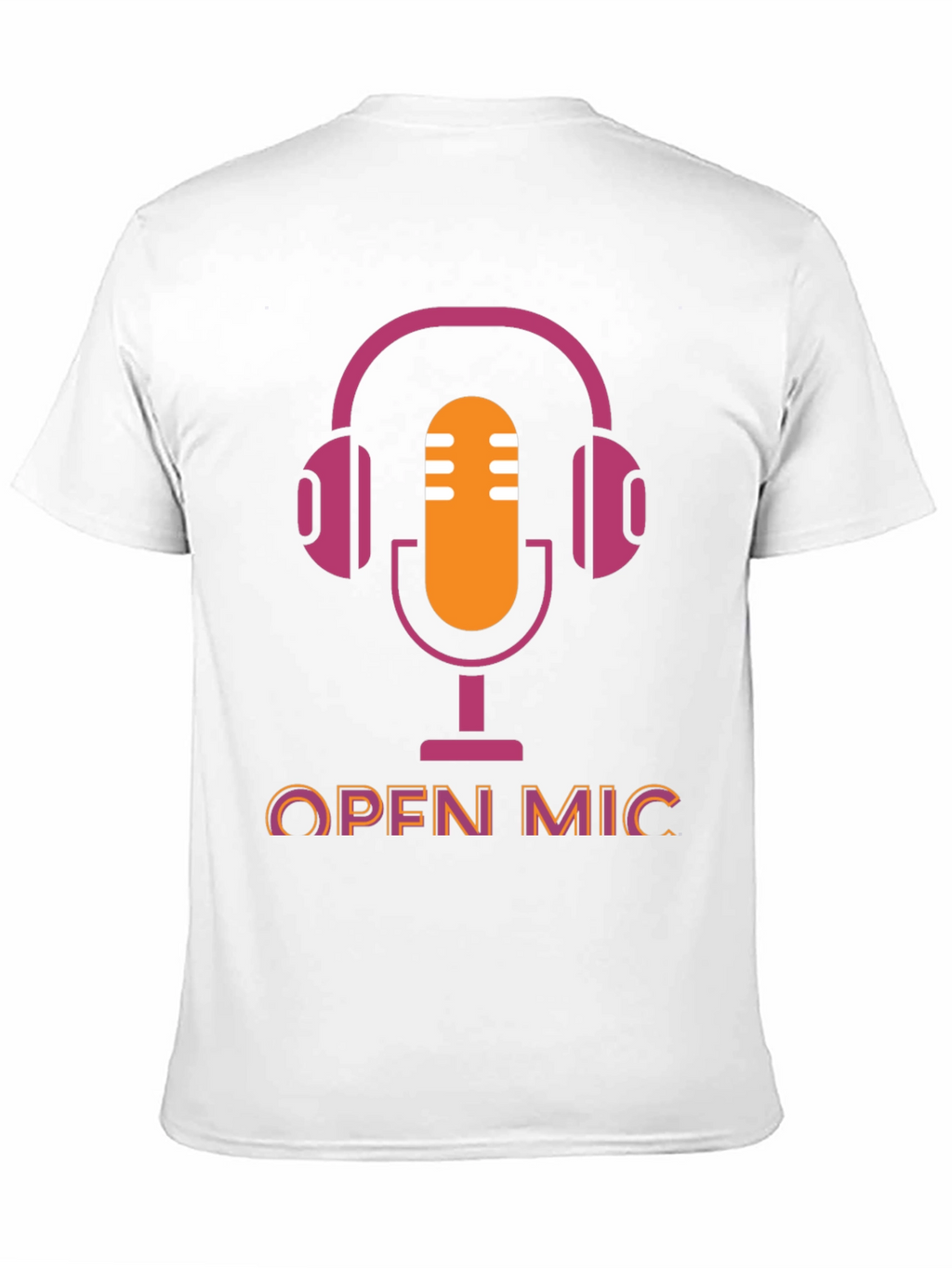 Open Mic T-Shirt - Podcast Microphone Headphone Graphic Tee