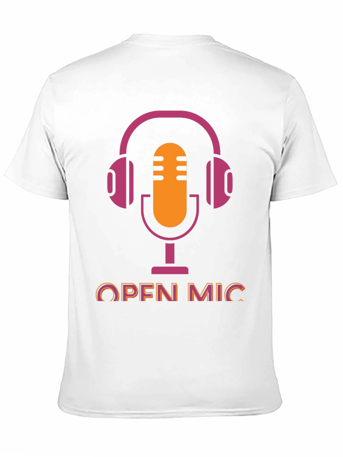 Open Mic T-Shirt - Podcast Microphone Headphone Graphic Tee