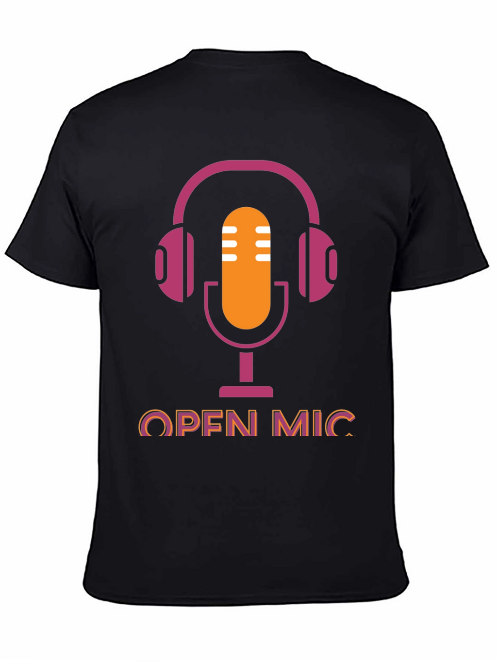 Open Mic T-Shirt - Podcast Microphone Headphone Graphic Tee