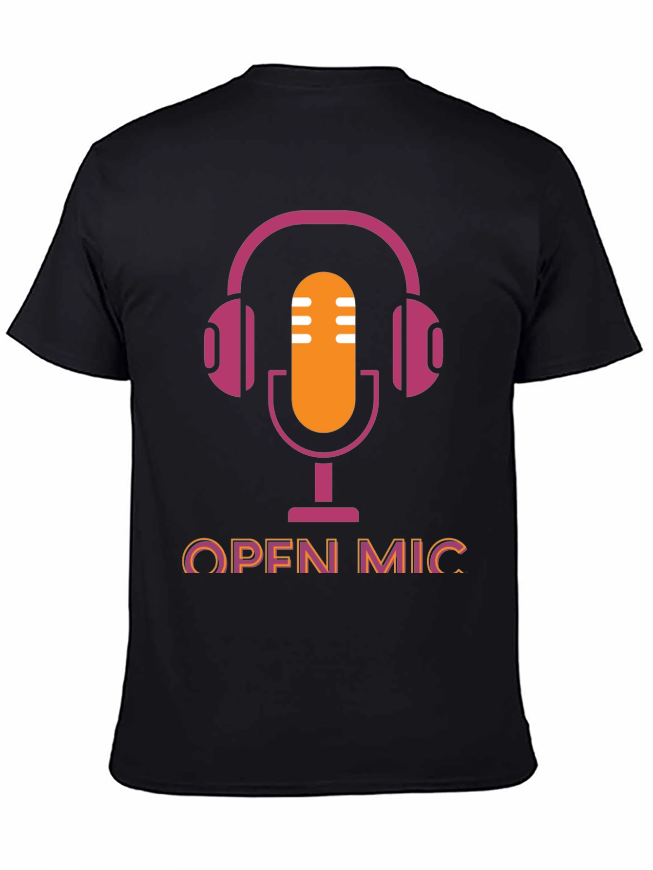 Open Mic T-Shirt - Podcast Microphone Headphone Graphic Tee