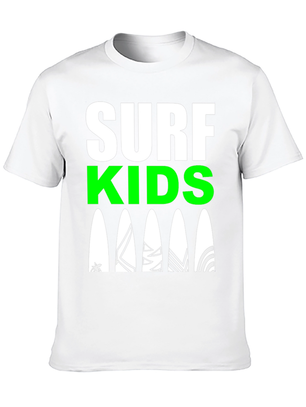 Surf Kids Graphic Tee - Black Cotton Surfboard Design