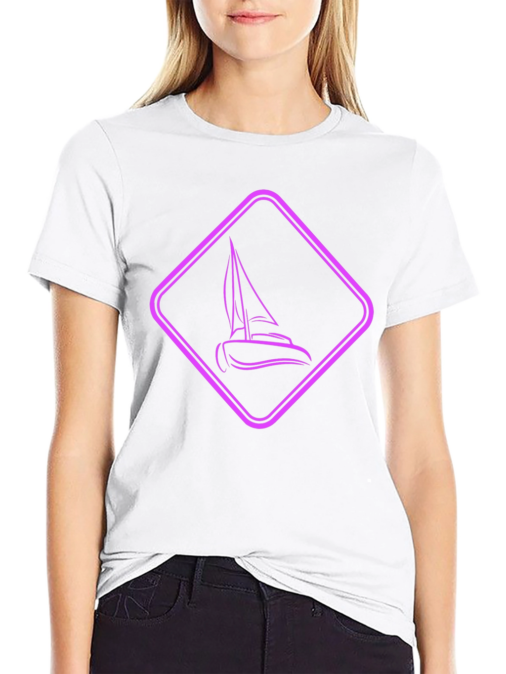 Sailboat Graphic Tee - Modern Black Shirt