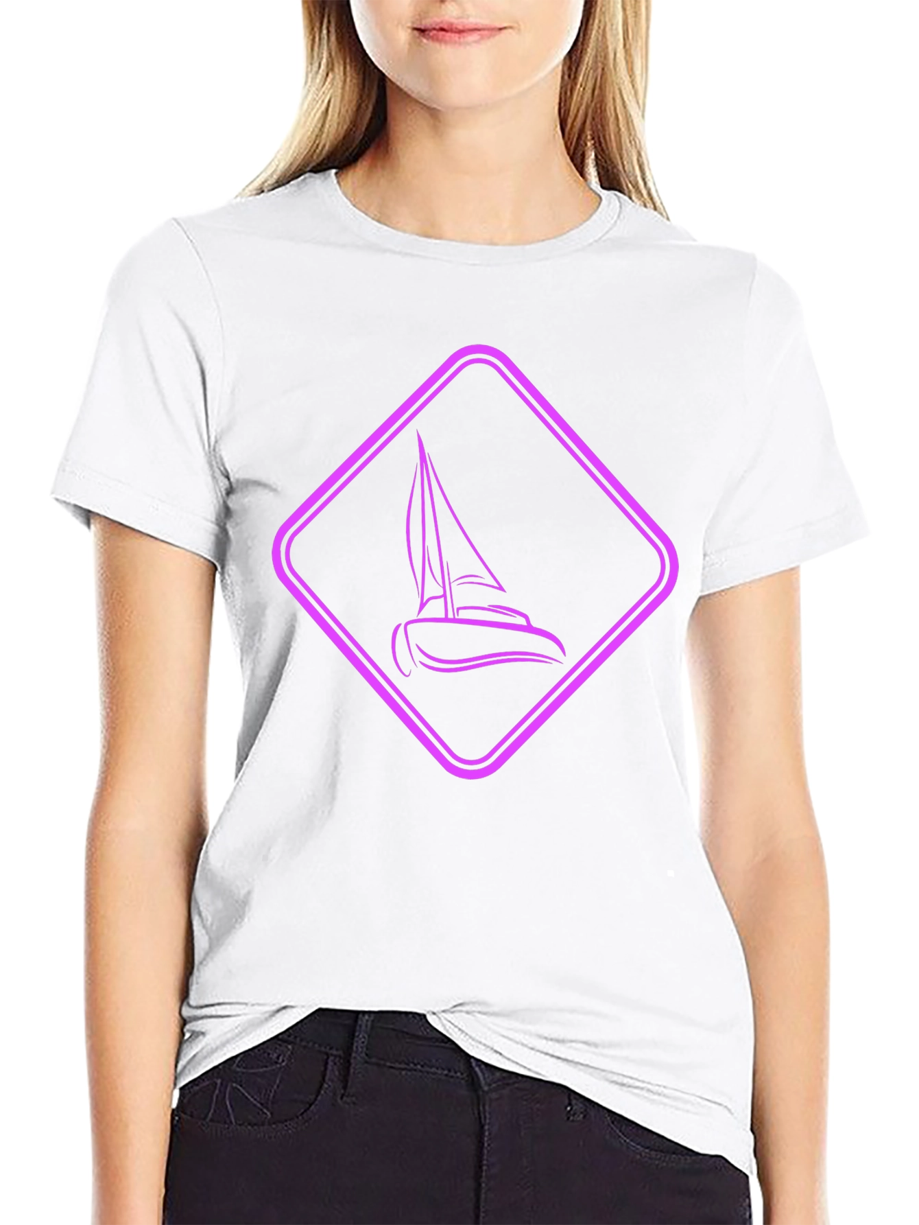 Sailboat Graphic Tee - Modern Black Shirt