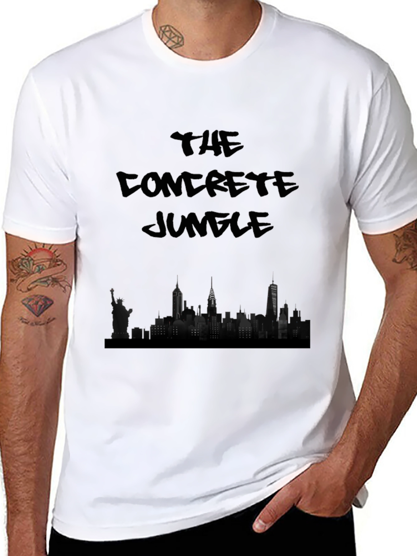 The Concrete Jungle Mens Black T-Shirt