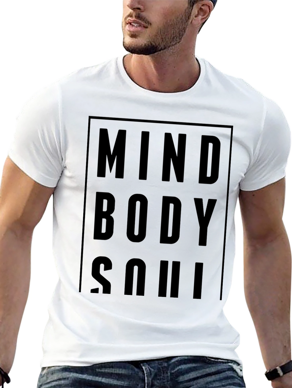 Mind Body Soul Graphic Tee - Black