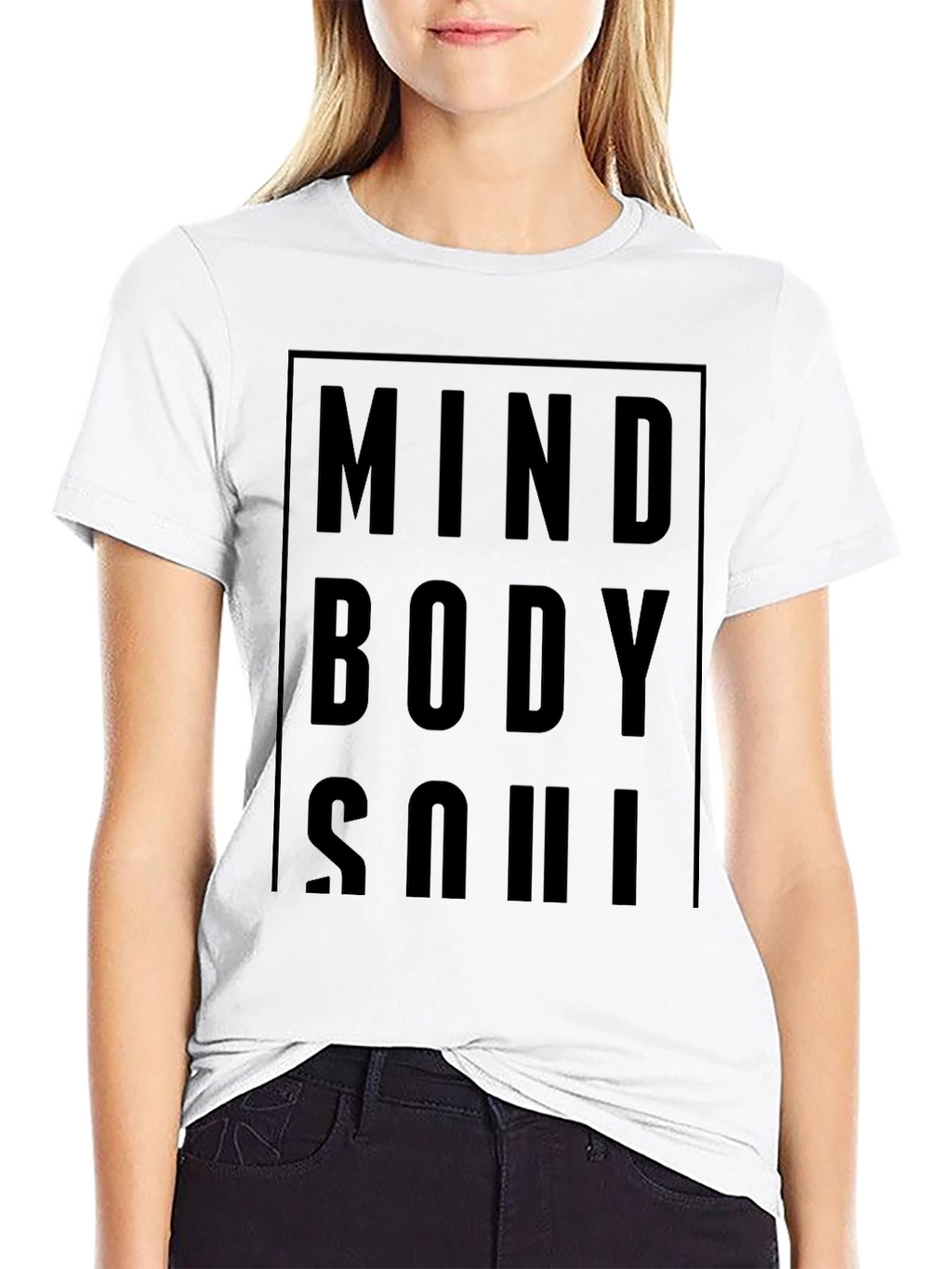Mind Body Soul Graphic Tee - Black