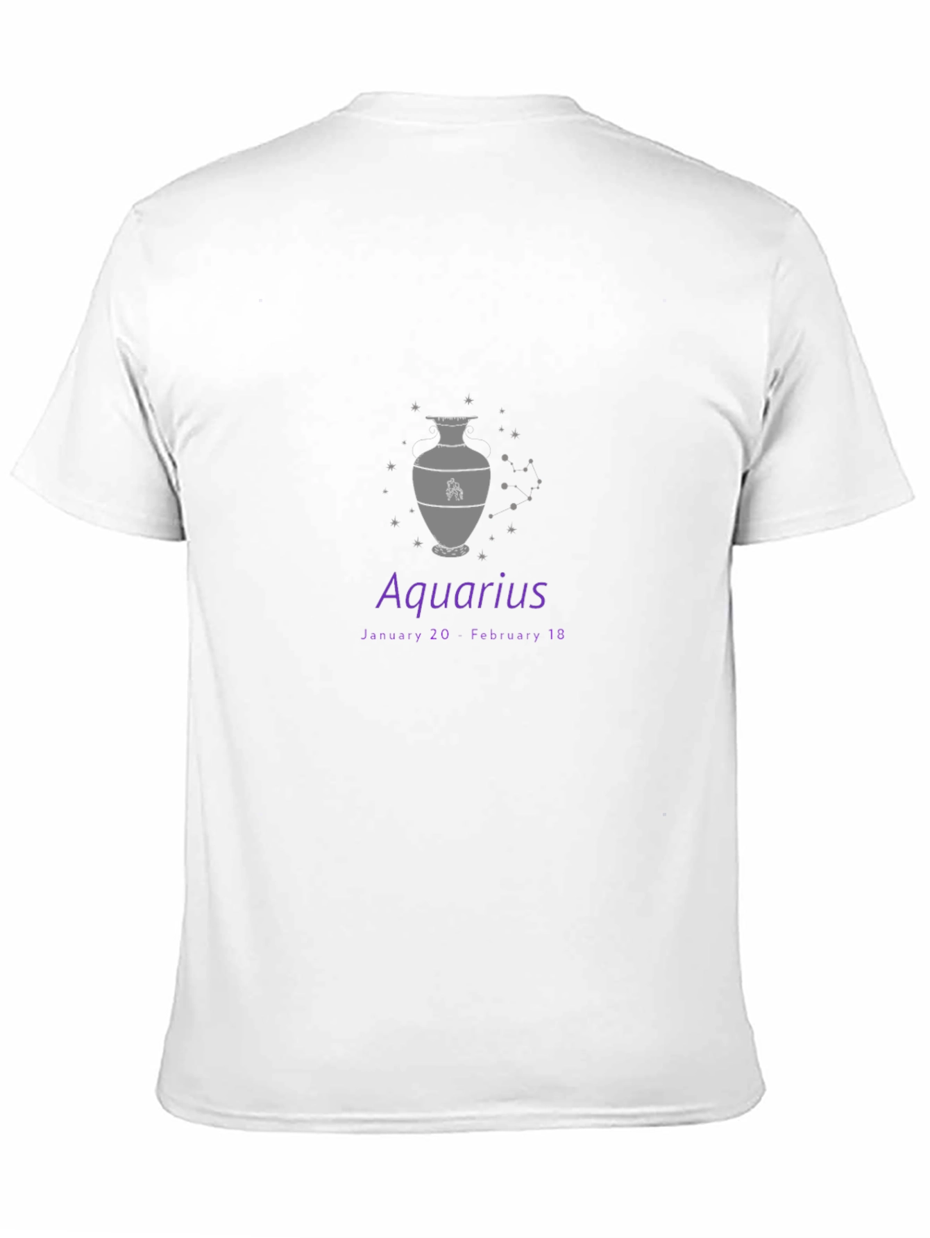 Aquarius Zodiac Black T-Shirt
