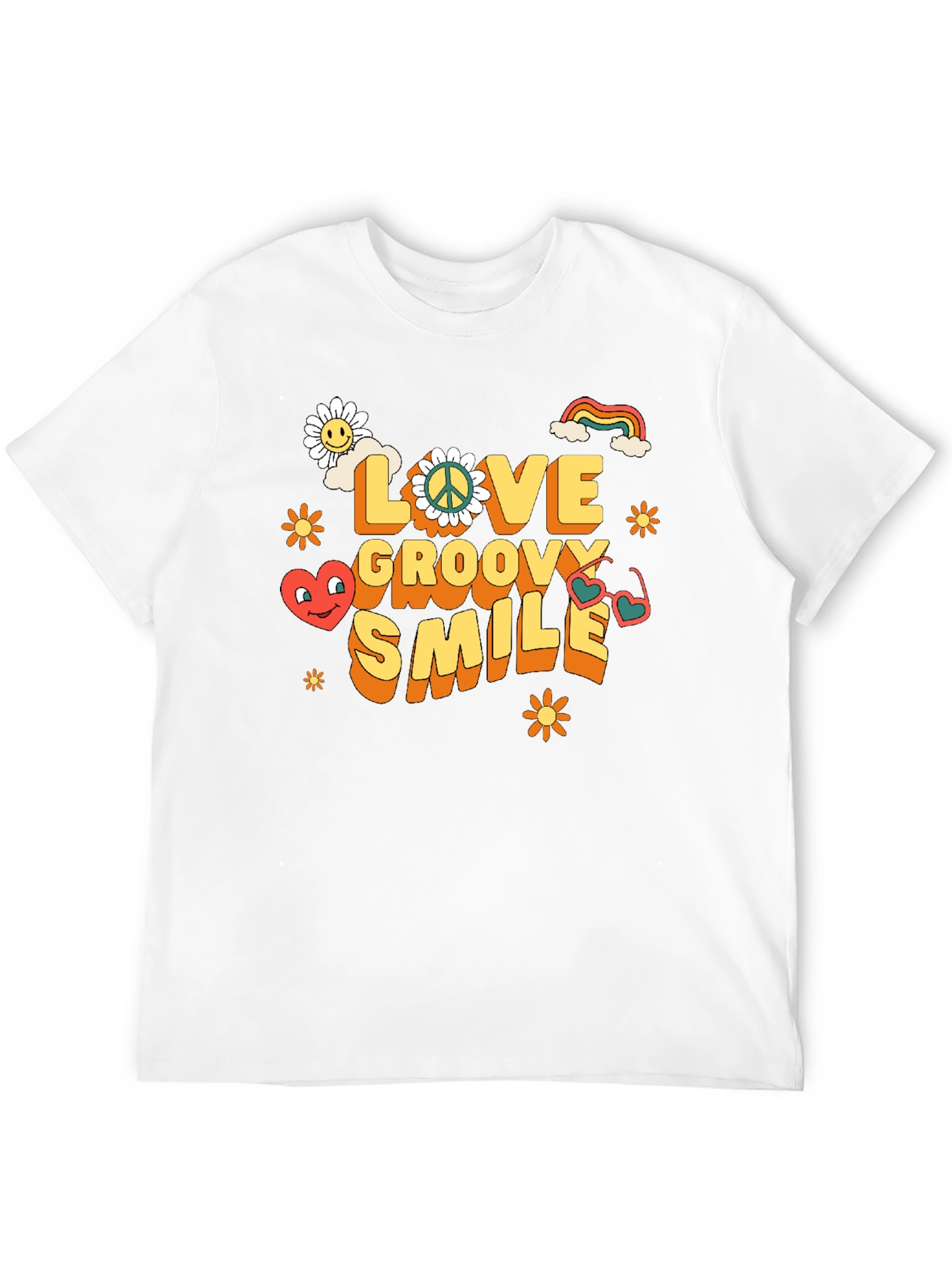 Groovy Love Smile Black T-Shirt