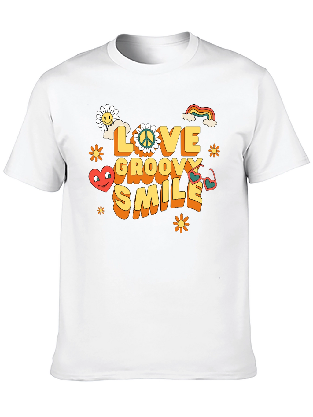 Groovy Love Smile Black T-Shirt