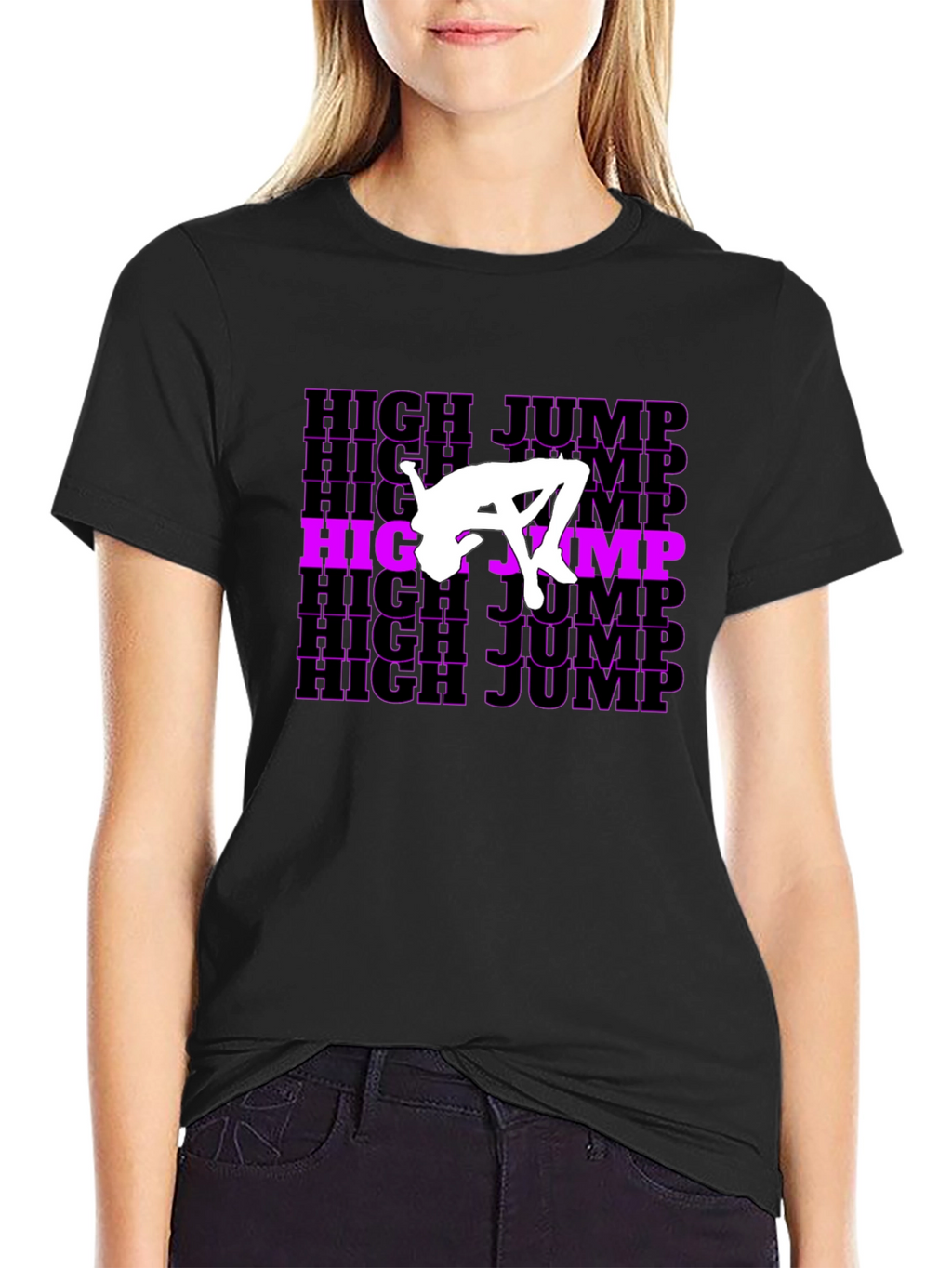 High Jump Graphic T-Shirt - Black Cotton Tee