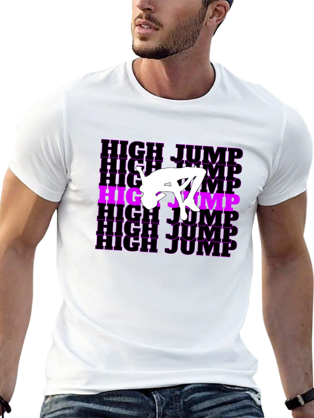High Jump Graphic T-Shirt - Black Cotton Tee