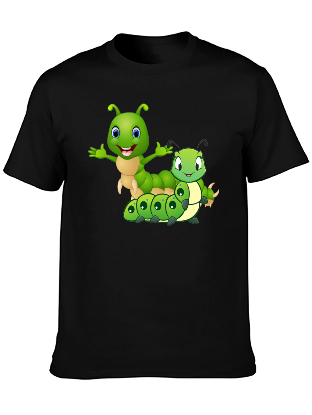 Cartoon Caterpillar Graphic T-Shirt