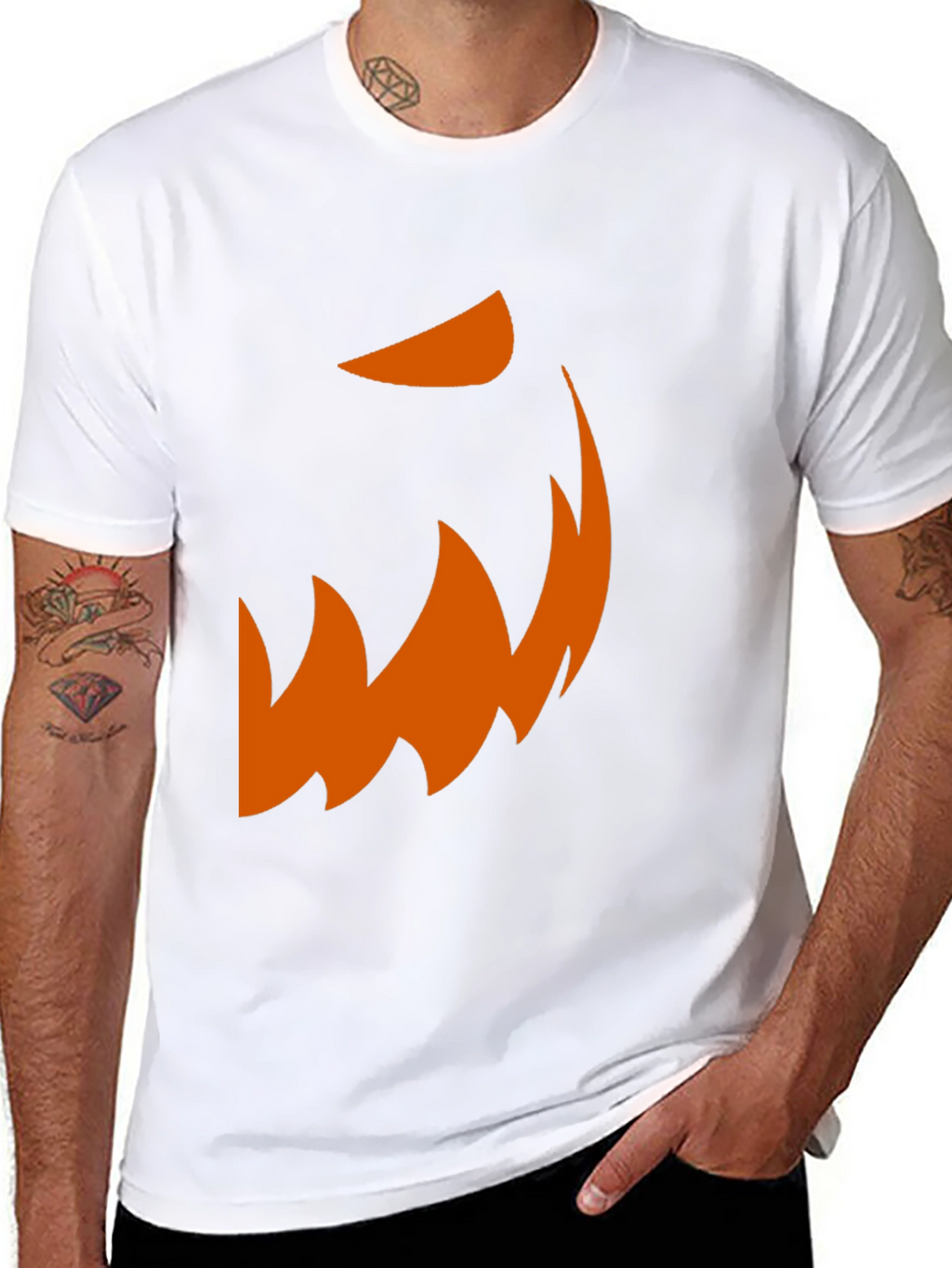 Jack-o-Lantern Face Graphic Tee - Halloween