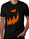 Jack-o-Lantern Face Graphic Tee - Halloween