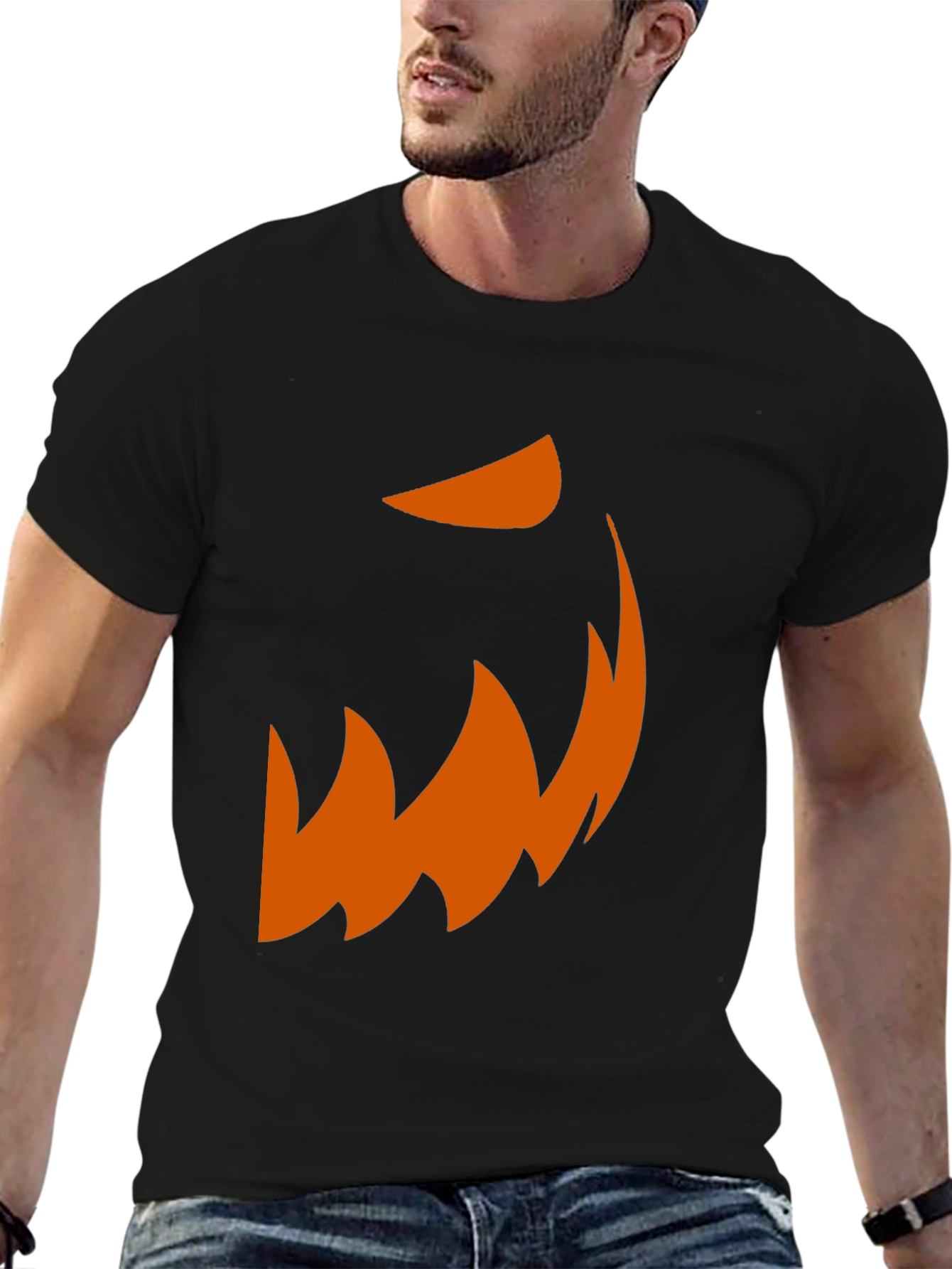 Jack-o-Lantern Face Graphic Tee - Halloween