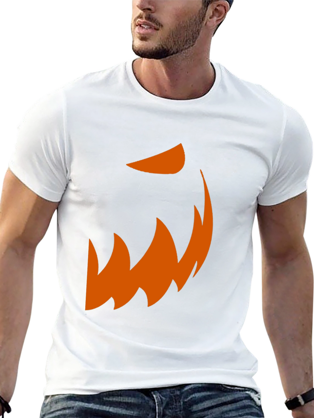 Jack-o-Lantern Face Graphic Tee - Halloween