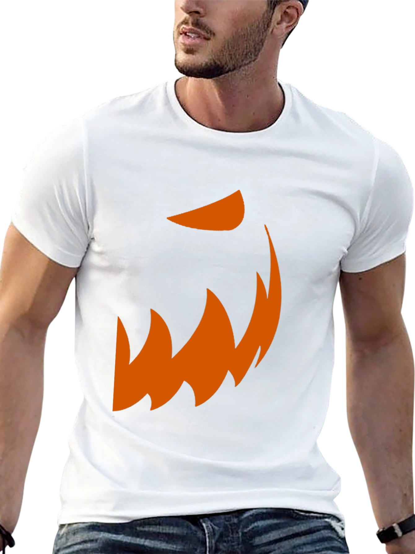 Jack-o-Lantern Face Graphic Tee - Halloween