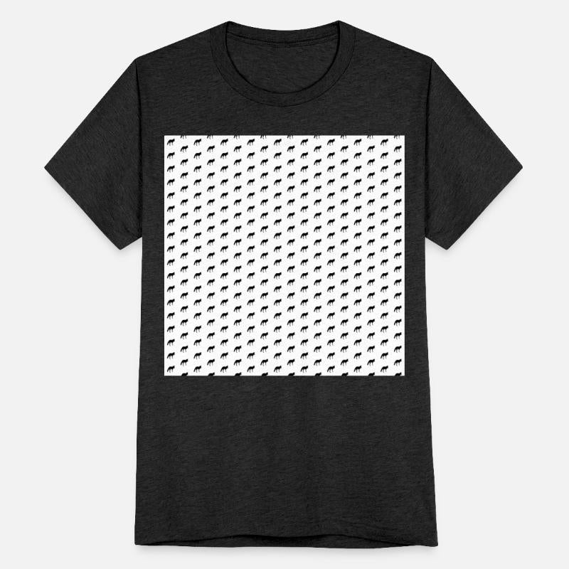 Fox Profile Pattern Black On White