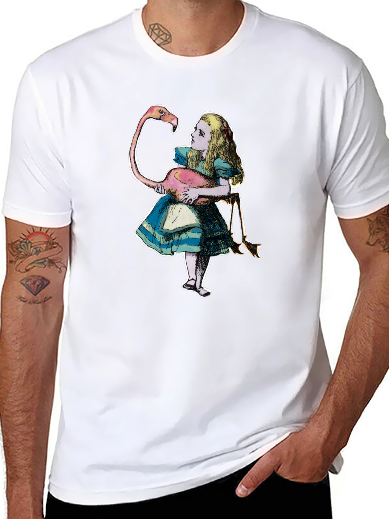 Alice in Wonderland Flamingo T-Shirt