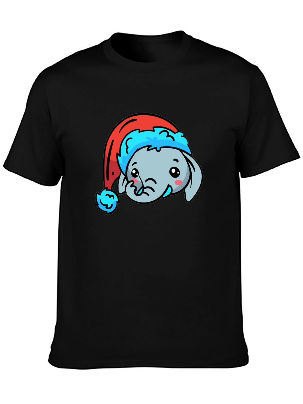 Elephant Santa Hat Graphic Tee