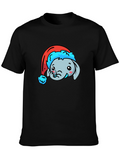 Elephant Santa Hat Graphic Tee