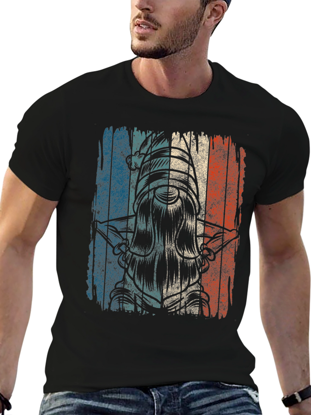 Distressed Flag Knight Graphic Tee