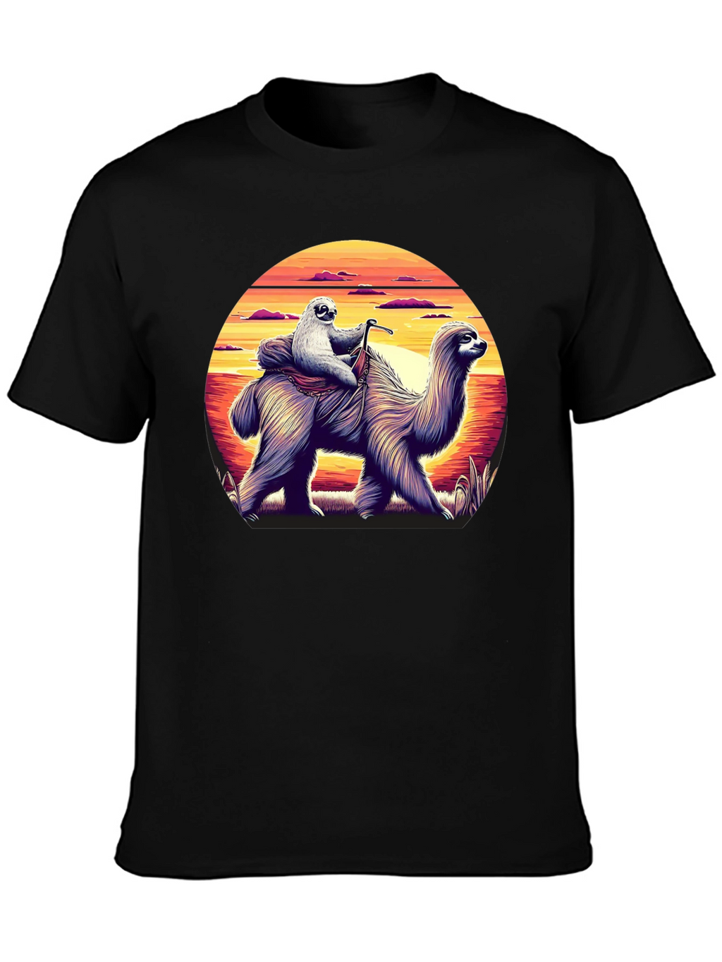 Sloth Riding Llama Graphic Tee