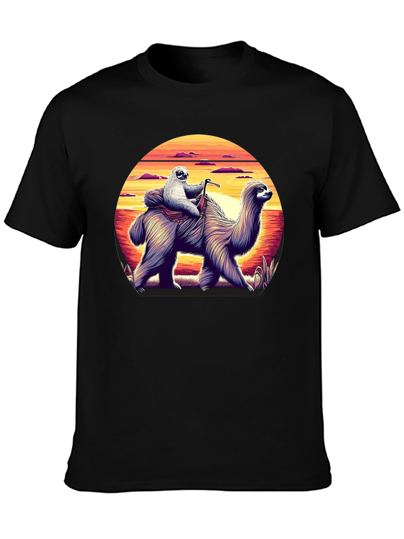 Sloth Riding Llama Graphic Tee
