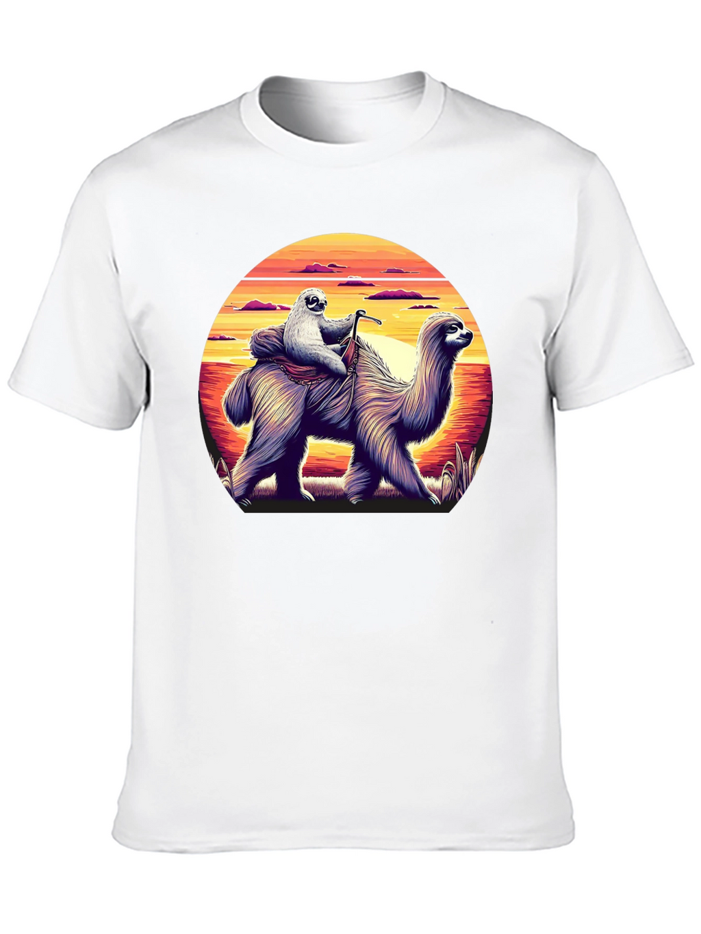 Sloth Riding Llama Graphic Tee