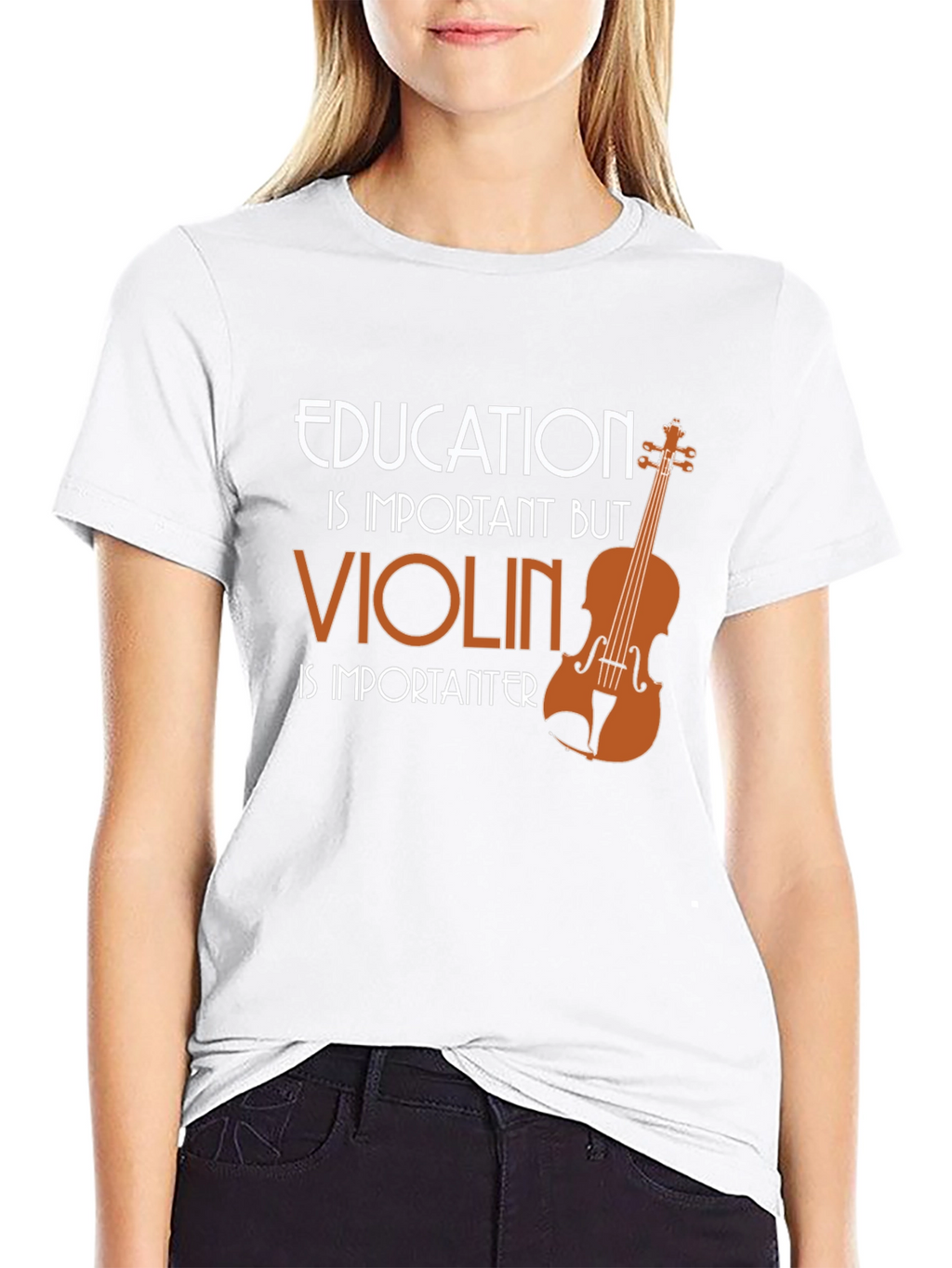 Education vs Violin T-Shirt - Musicians Tee