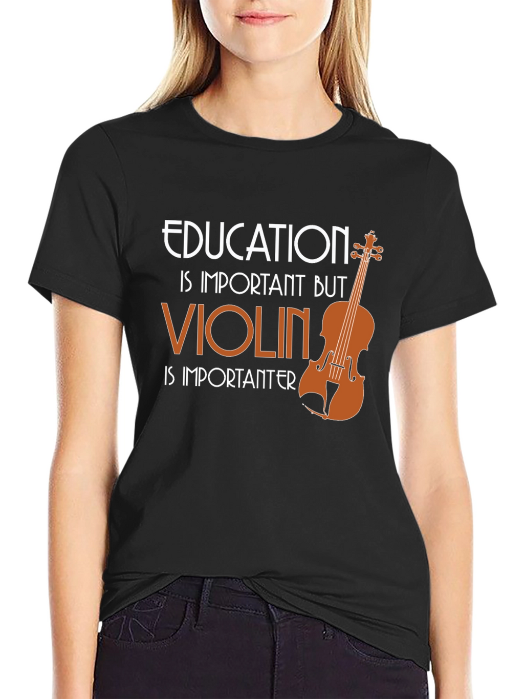 Education vs Violin T-Shirt - Musicians Tee