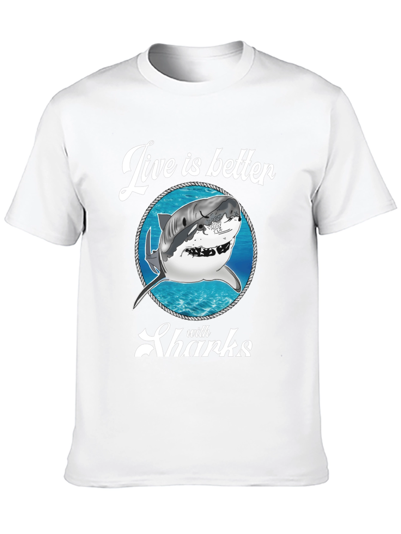 Live is Better with Sharks Graphic Tee